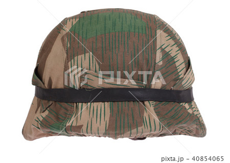 camouflaged nazi german helmet with goggles 40854065