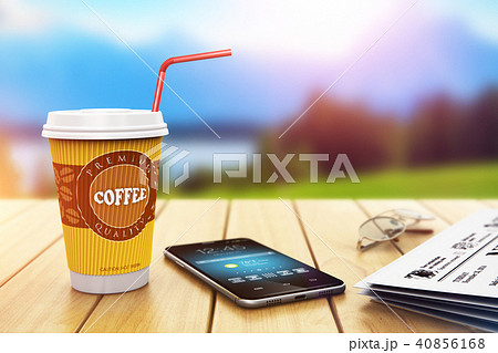 Business coffee break outdoors Business coffee break outdoors 40856168