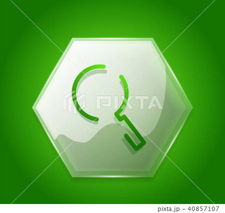 Search magnifyier web button, magnify icon. Modern magnifying glass sign, web site design or mobile 40857107