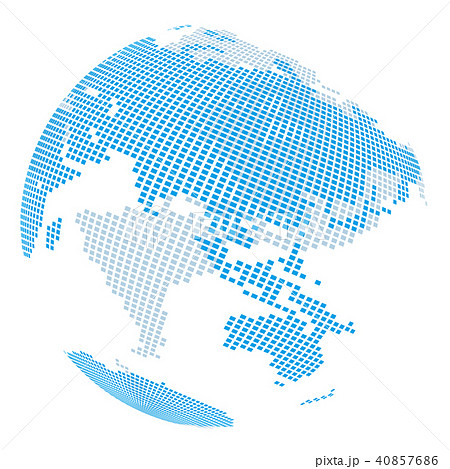 ベクター イラスト 地球 世界地図 デザイン 球 ドットのイラスト素材