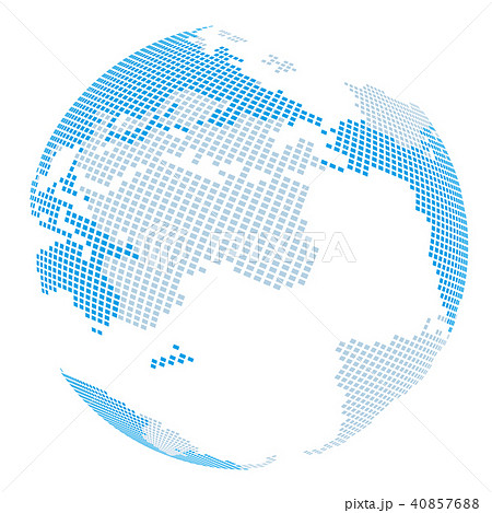ベクター イラスト 地球 世界地図 デザイン 球 ドットのイラスト素材