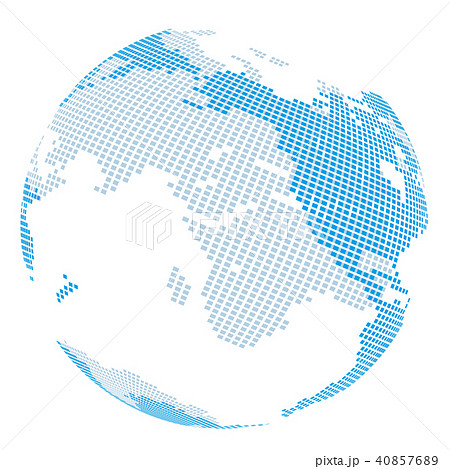 ベクター イラスト 地球 世界地図 デザイン 球 ドットのイラスト素材 40857689 Pixta
