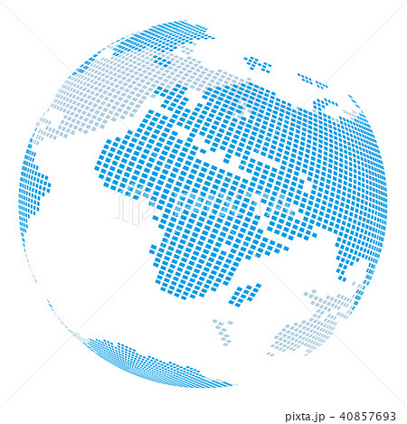 ベクター イラスト 地球 世界地図 デザイン 球 ドットのイラスト素材