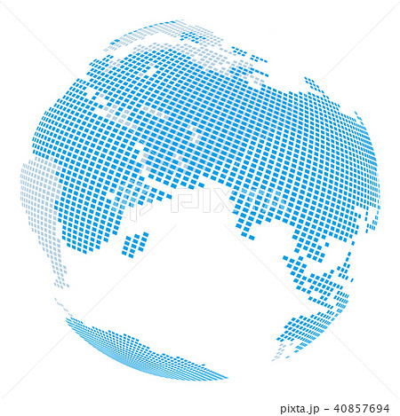 ベクター イラスト 地球 世界地図 デザイン 球 ドットのイラスト素材