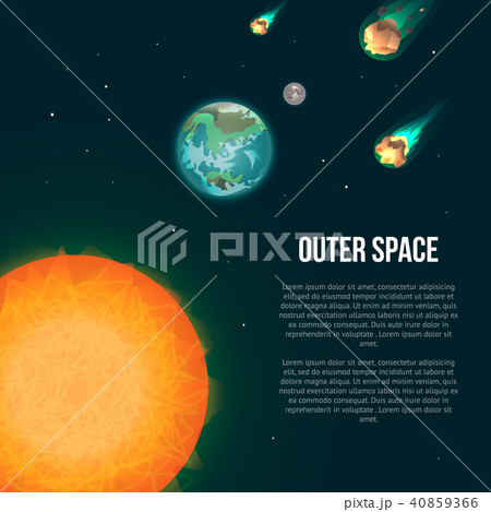 Outer space poster with earth 40859366