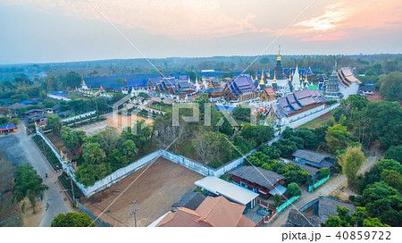 aerial vie the great temple  Wat Den in Chaing Mai 40859722