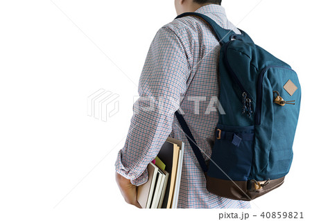 Happy  Student with backpack go to scholl 40859821