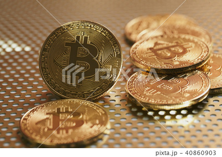 Bitcoin 金貨 仮想通貨 ゴールド アルミ パンチ 40860903