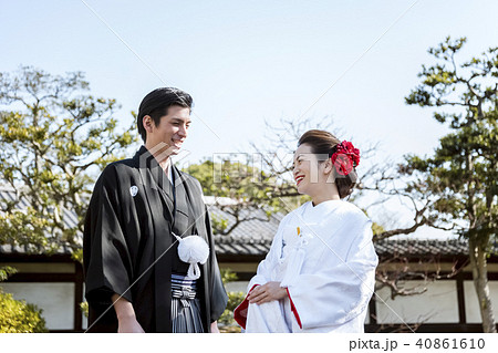 和装結婚式　新郎新婦 40861610