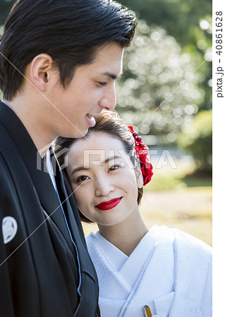 和装結婚式 新郎新婦の写真素材 和装結婚式 新郎新婦の写真素材