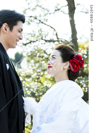 和装結婚式　新郎新婦 40861645