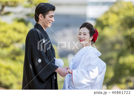 和装結婚式　新郎新婦 40861722