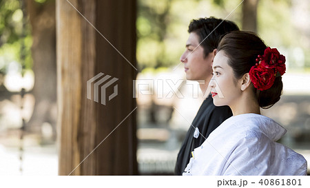 和装結婚式　新郎新婦 40861801