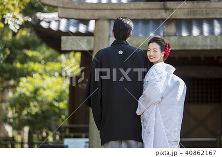 和装結婚式　新郎新婦 40862167