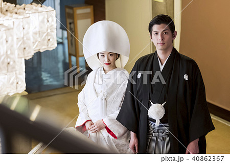 和装結婚式　新郎新婦 40862367