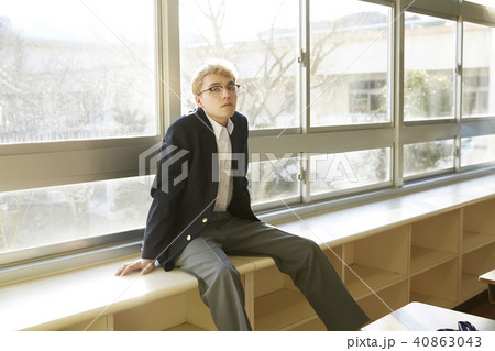 外国人　男子高生　放課後　ポートレート 40863043