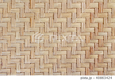 Old bamboo weaving pattern, woven rattan mat Old bamboo weaving pattern, woven rattan mat 40863424