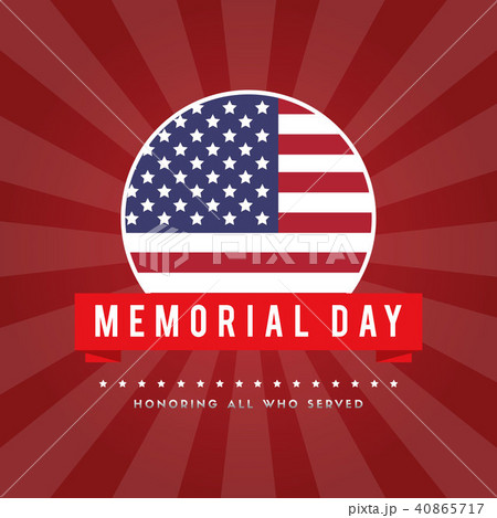 Memorial day poster gretting flag american 40865717