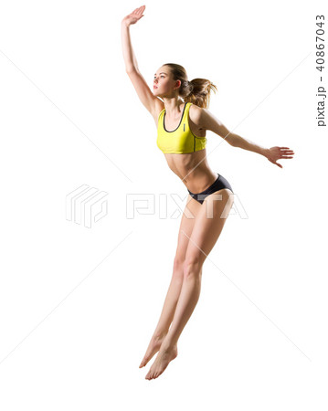 Woman beach volleyball player (ver without ball) 40867043