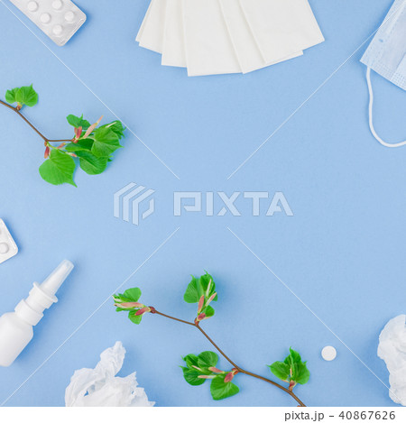 Concept of seasonal spring allergy Concept of seasonal spring allergy 40867626