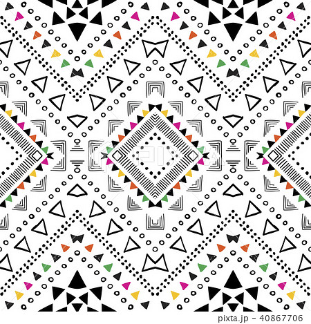 Tribal Geometric Design のイラスト素材