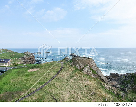 空撮 三陸復興国定公園 種差海岸葦毛崎展望台 空撮 三陸復興国定公園 種差海岸葦毛崎展望台 40868178