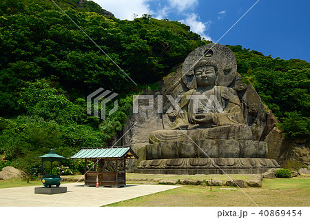 千葉県富津市 鋸山 日本寺大仏の写真素材