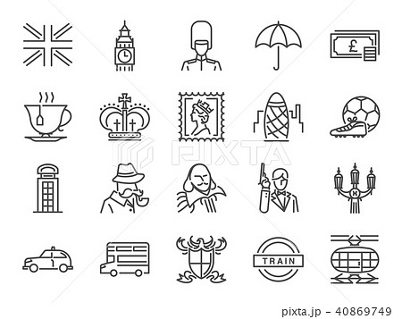 United Kingdom icon set. 40869749