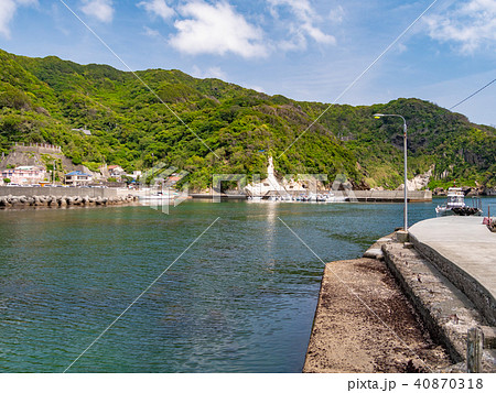 南伊豆・ヒリゾ浜と石廊崎の渡船と海岸景観 南伊豆・ヒリゾ浜と石廊崎の渡船と海岸景観 40870318