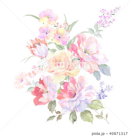 花 フラワー お花のイラスト素材 40871317 Pixta