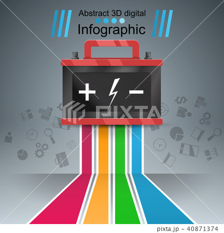 Business Infographics. Battery icon. 40871374
