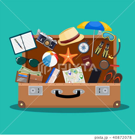 Open baggage, luggage, 40872078