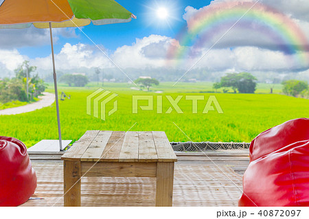 Beautiful Rural cafe balcony good view landscape 40872097