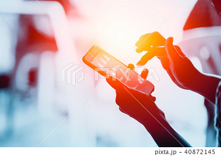 Business people using smartphone 40872145