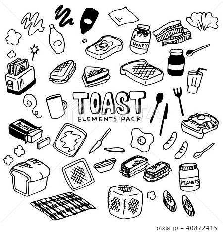 Toast Illustration Pack 40872415