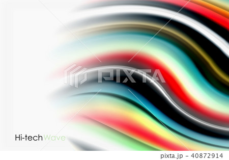 Rainbow color waves, vector blurred abstract background 40872914