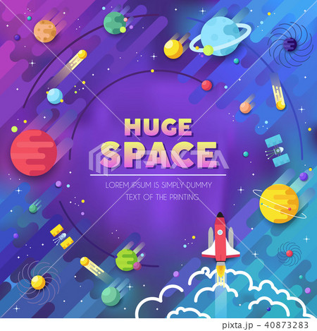 Set of huge universe infographic illustration. 40873283