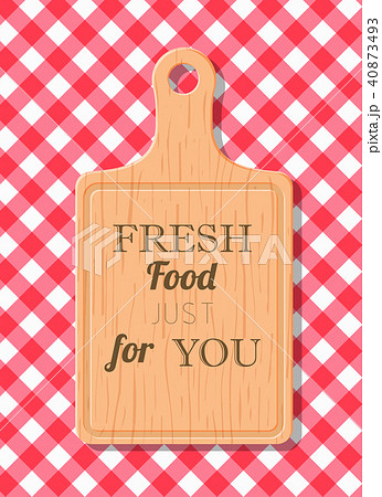 Poster with cutting wood board 40873493