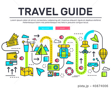 Travel infographic icons items design. Vacation  40874006