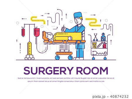 Doctors making surgery vector outline concept Doctors making surgery vector outline concept 40874232