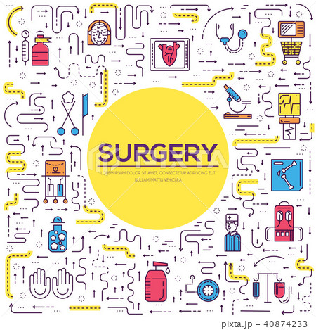 Doctors making surgery vector outline concept. Doctors making surgery vector outline concept. 40874233