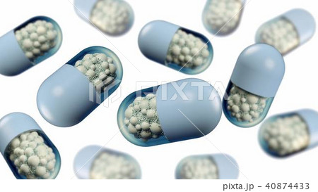 Colorful abstract chaotic structure balls inside the capsule, pharmacy and medical concept isolated Colorful abstract chaotic structure balls inside the capsule, pharmacy and medical concept isolated 40874433