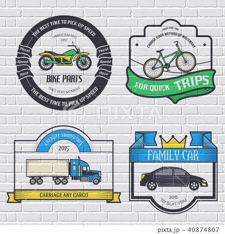 transports set retro label template of emblem transports set retro label template of emblem 40874807