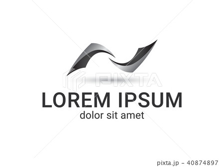 letter n wave abstract logo design template letter n wave abstract logo design template 40874897