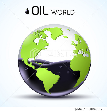World oil reserves. Glasses 3d world stock  40875076