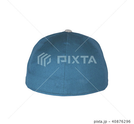 A blue baseball cap is isolated 40876296