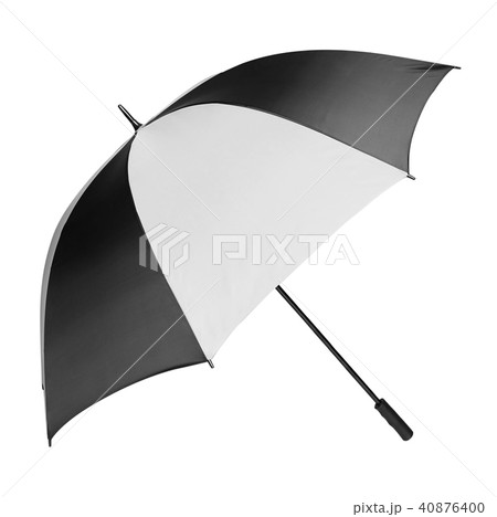 Opened black and white umbrella Opened black and white umbrella 40876400