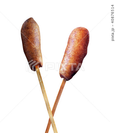 Corn Dog isolated on white background Corn Dog isolated on white background 40876514