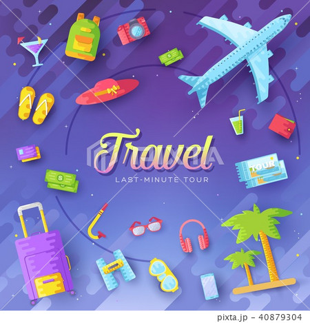 Tour of the world vector brochure set. Travel  40879304