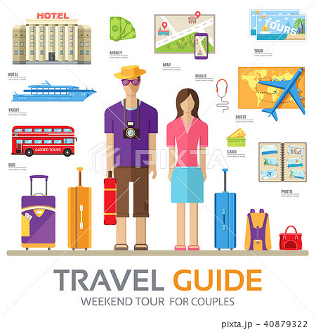 Travel guide infographic with vacation tour  40879322
